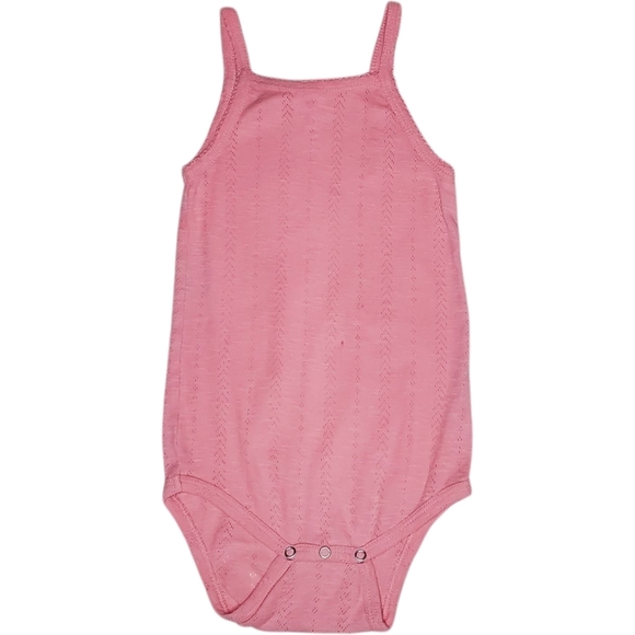 Kate Quinn Organics Halter One-piece Bodysuit Pink Baby Girls 18-24 Months - Picture 1 of 4